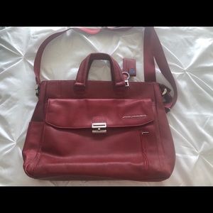 Piquadro red leather bag